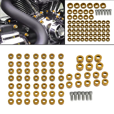 Cubiertas de perno de motor doradas para Harley Dyna Electra Glide FLHTK FLHTC FLHT Foto 1 de 4