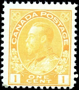 Canada 1c Scott #105 Mint NH F  1922 King George V Admiral Stamp - Bild 1 von 2