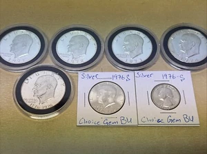 1971-S thru 1976-S US $1 Eisenhower IKE SILVER Proof Dollars + JFK 7 Coin Set - Picture 1 of 12