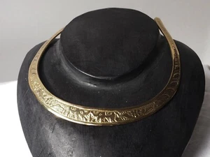 Gold Hard Choker. Figure Design Hard Choker. Boho Choker. - Picture 1 of 9