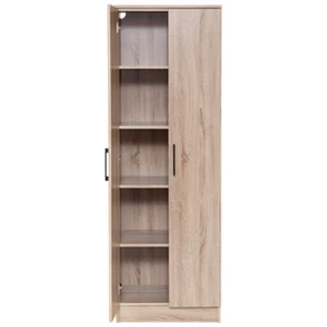 5 Tier Multi-Purpose Wooden Cupboard Oak Pantry Kitchen Storage Cabinet - Picture 1 of 11
