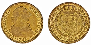 2 GOLD ESCUDOS / ORO. CHARLES III - CARLOS III. POPAYÁN. 1785. AU / SC-. - Imagen 1 de 1