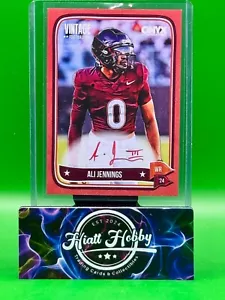 2024 Onyx Vintage Football - Ali Jennings #VAALJE - Red Auto /25 - Picture 1 of 2