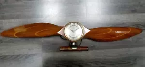 Vintage Wooden Propeller Clock - 32" length - Aero Craftsmen Seattle - Picture 1 of 6