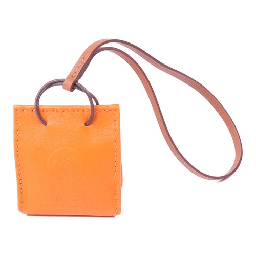 HERMÈS HERMES Charm Veau Veloce Pelle Arancione