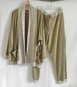 NYC Alliance 2PC Open/Long Sleeve Duster Pull On Pants Camel Combo Size 4X - Picture 1 of 11