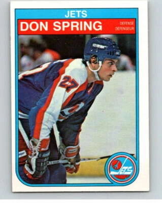 1982-83 O-Pee-Chee #392 Don Spring  Winnipeg Jets V59900 - Image 1 of 2