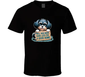 Support Adoption: Cute 'adopted Not Shopped' Dog Rescue Gift T Shirt - Picture 1 of 8