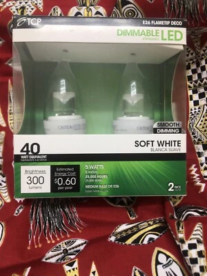 TCP E26 Flametip DECO Dimmable LED 40 Watts #RLDF5W27K2 - Image 1 of 4