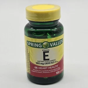 Spring Valley Vitamin E Heart Health Dietary Supplement Softgels, 180 mg 12/2025 - Picture 1 of 13