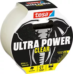 tesa Ultra Power Clear Reparaturband - sehr beständig - transparent - 20m:48mm - Bild 1 von 5