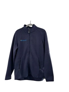 L.L. Bean Navy Full-Zip Fleece Jacket M Reg Prescott Embroidered Logo Coastal - Picture 1 of 6