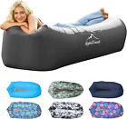 Inflatable Lounger Air Sofa, Portable Inflatable Couch Mesh Hollow Air Hammock a