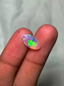 Exclusive Natural Opal 1.60 CT Oval Shape Rose Cut Welo Fire Opal Gemstone - Picture 1 of 4