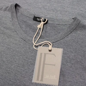 Italo Ferretti NWT Short Sleeve Crew Neck T-Shirt Size Large in Gray 100% Cotton - Picture 1 of 10
