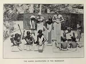 India 1910's Print ASARIS CARPENTERS WORKSHOP South India Tribals 9.50in x 6in - Picture 1 of 5