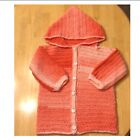 New Crochet Toddler Ombré Button Up Hooded Sweater
