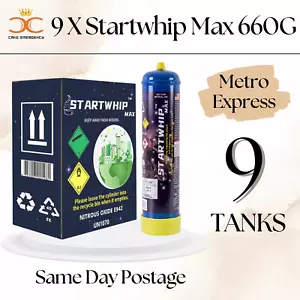 FREE EXPRESS CREAM CHARGERS Startwhip Max 660g 3 CARTONS (9 Bottles) - Picture 1 of 13