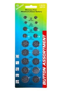 CONFEZIONE DA 18 BATTERIE A BOTTONE ASSORTITE (A/N PK10024) nuova - Picture 1 of 1