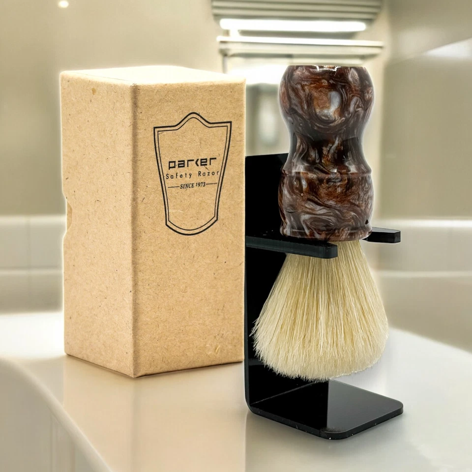 Parker Safety Razor Premium Boar Bristle Shaving Brush - Large Tortoise Handle - Image 1 of 4