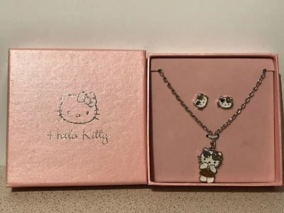 SUPERBE BIJOU HELLO KITTY COLLIER + BOUCLES D'OREILLES - Photo 1/4