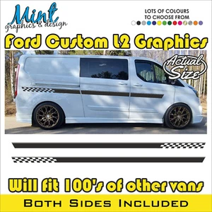 LWB FORD CUSTOM L2 compatible furgoneta cámper autocaravana CALCOMANÍAS GRÁFICAS DEPORTIVAS 124 - Imagen 1 de 4