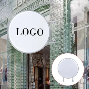 Round LED Light Box Sign Double Sided Outdoor Illuminated Business Sign【 24''】 - Picture 1 of 16