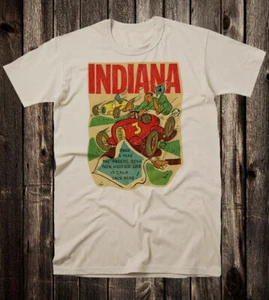 Retro Travel Tee T Shirt Indiana Drag Racing Indy 500 Racers Road Hoosier - Picture 1 of 8