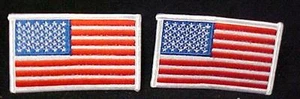 Juego de 2 parches de bandera americana emblema patriótico rojo blanco azul estrellas rayas - Imagen 1 de 7