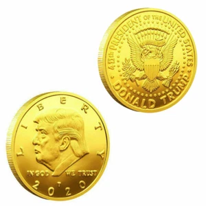 Commemorative Coin President Donald Trump Plated Eagle Liberty 2020 Challenge - Picture 1 of 6