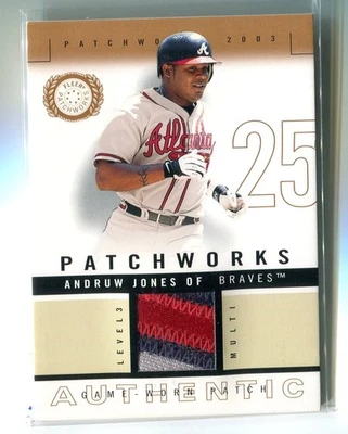 Fleer Patchworks GU 2003 parche Andruw Jones 22/50 Braves Foto 1 de 2