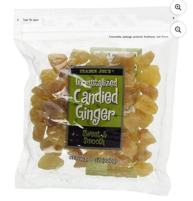 Fruta seca de jengibre confitada sin cristalizar Trader Joe's Foto 1 de 3
