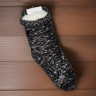 Новый Express серый и черный Тапочки носки O/S один размер 6-10 женская подошва ручки новый с Ярлыками - Изображение 1 из 4