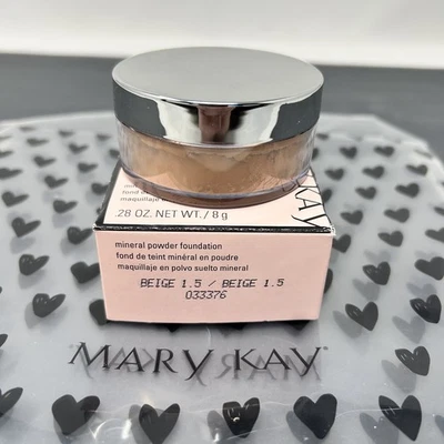 Mary Kay Mineral Powder Foundation BEIGE 1.5 - New in Box Discontinued 033376 - Image 1 of 2