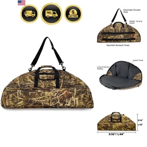 Bow Case Tactical Compound Bow Bag Archery Soft Carry Bag with Pouch - Picture 1 of 9