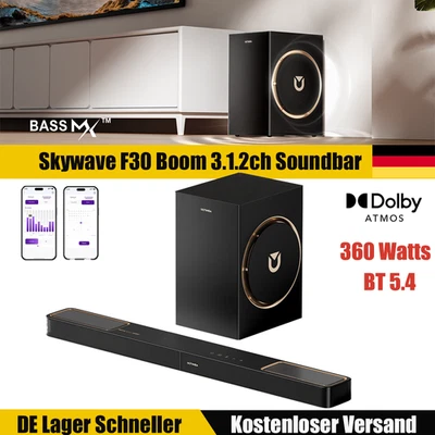 ULTIMEA 3.1.2 Soundbar für TV Geräte mit Dolby Atmos, 6,5" Subwoofer, VoiceMX