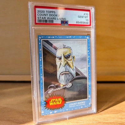 Count Dooku #70 PSA 10 Topps Star Wars Living Set Card The Clone Wars - Image 1 of 4