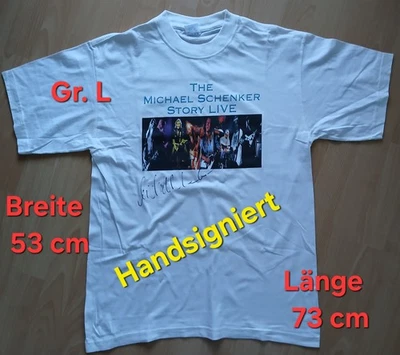The Michael Schenker Story Live / Handsigniert T-Shirt RARE  wie Neu 100% - Bild 1 von 4