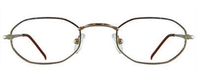 Eyetel Dario 880 Gold 49-20-135 Semi-Octagon Metal Eyeglasses Rx Ready - Image 1 of 2