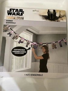 Disney Star Wars The Mandalorian 10.5 Foot Long 10” Letters Party Banner Candle - Picture 1 of 2