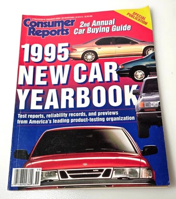 Consumer Reports 1995 New Car Yearbook Vintage 160 Page Special LN! - Image 1 of 4