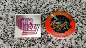 Thin Lizzy 1973 LOGO PROMO SPIEGEL PINBACK BUTTON & Vintage TL Chinatown PB Button. - Bild 1 von 9