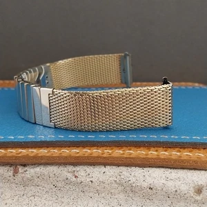 17,2mm 10k Gold-Filled Mesh Classic Finesse USA nos 1960s Vintage Watch Band - Bild 1 von 8