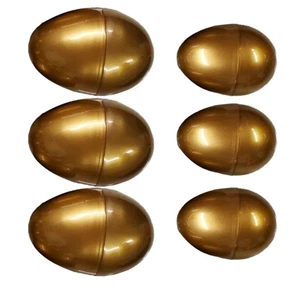6 Pcs Golden Egg Toy Child Easter Eggs Artificial with Toys inside - Picture 1 of 12