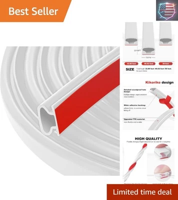 Tira de goma duradera en forma de D 32,8 pies para puertas y ventanas - Fácil instalación Foto 1 de 4