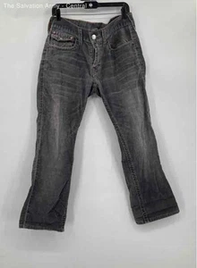 True Religion Mens Gray 5-Pocket Design Medium Wash Straight Jeans Size 33 - Picture 1 of 7