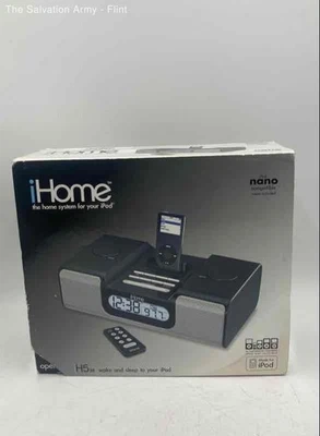 iHome iH5 Black HDMI Remote Control Alarm Clock Radio For Ipod Nano - Image 1 of 4