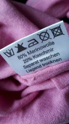 Schöner rosa aus Merino- Wolle- Kaschmir- Strickpulli sehr gut! S M 38 - Bild 1 von 4