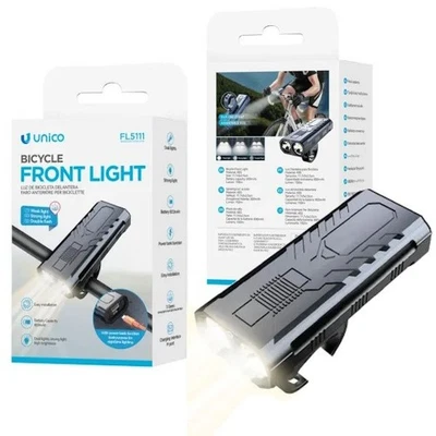 Unico Luce Bicicletta Monopattino Led Ricaricabile Con Powerbank Faro Fanale Usb - Immagine 1 di 4