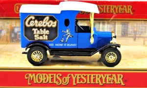 Matchbox of Yesteryear No:Y-12 1912 FORD Model T Van in CEREBOS TABLE SALT VGC - Picture 1 of 14